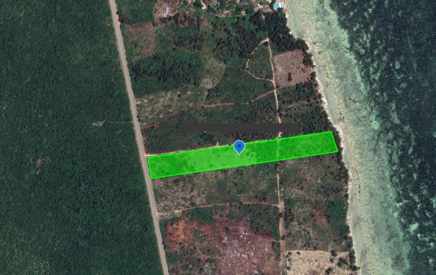 Cliff-top beachfront land plot, Kiwengwa