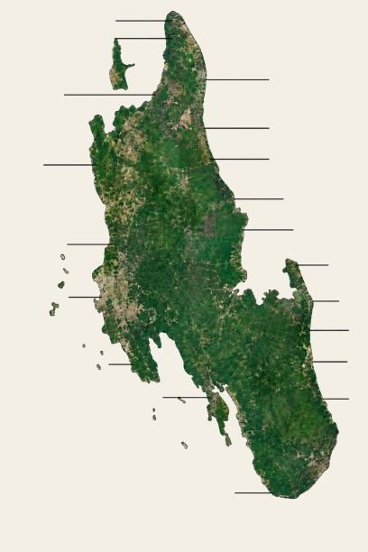 Map of Zanzibar with property regions